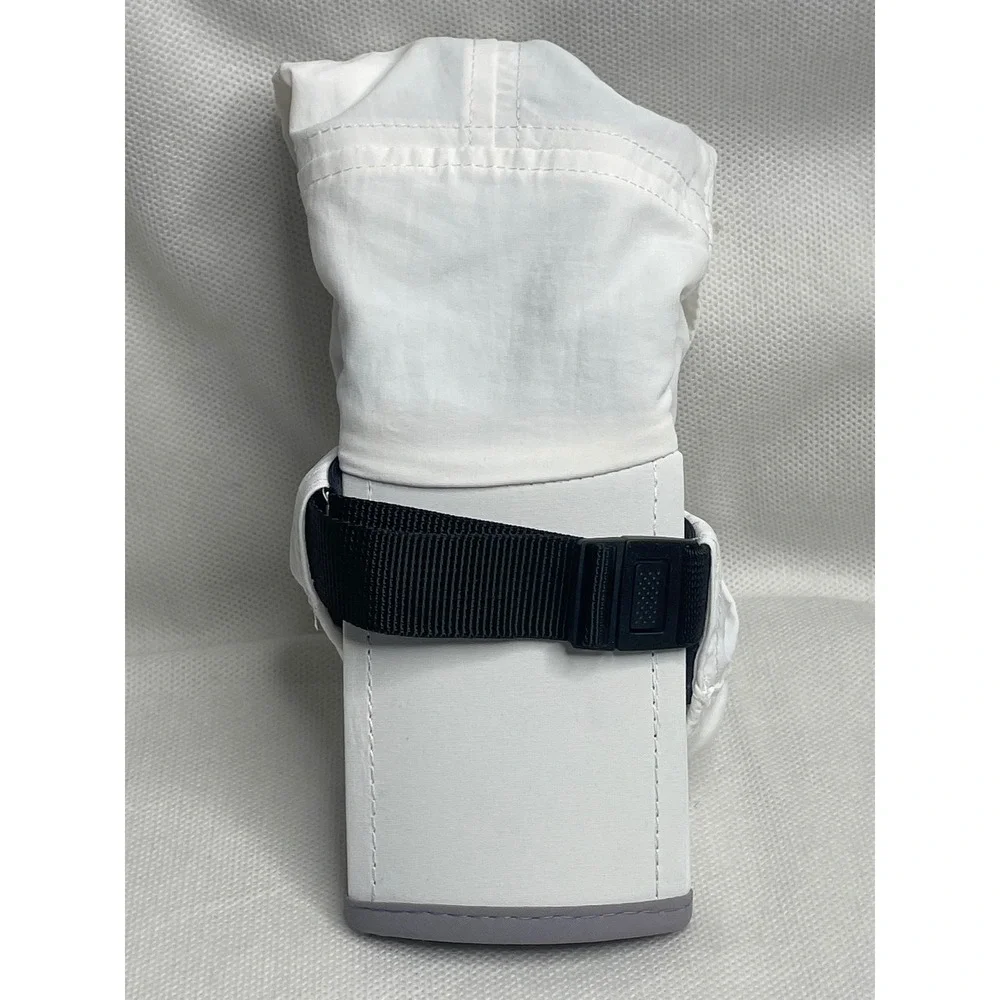 Gadiemkensd Folding Packable Hat Long Brim Adjustable White Reflective Gray Cap